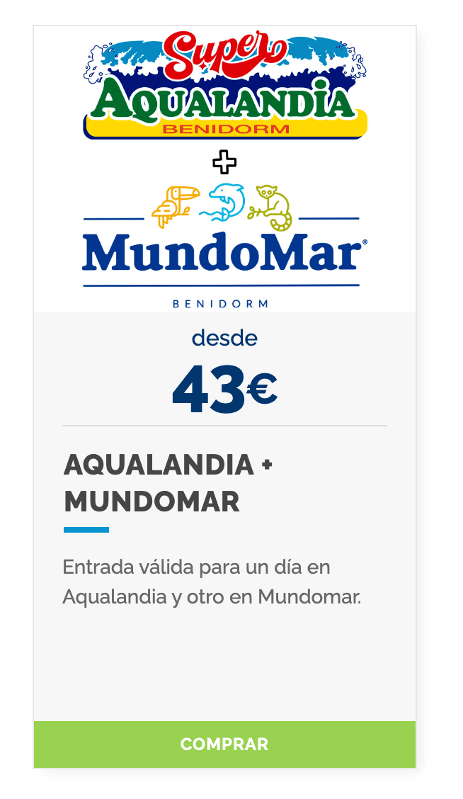 Entrada de Aqualandia combinada con Mundomar