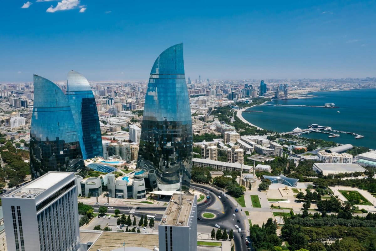 Vista de Bakú, capital de Azerbaiyán